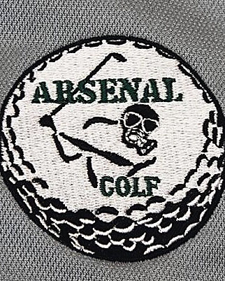 An embroidered Arsenal Golf patch